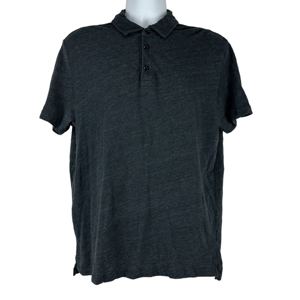 Gap Mens Black Polo Shirt Cotton Blend Size L Short Sleeve Casual Top
